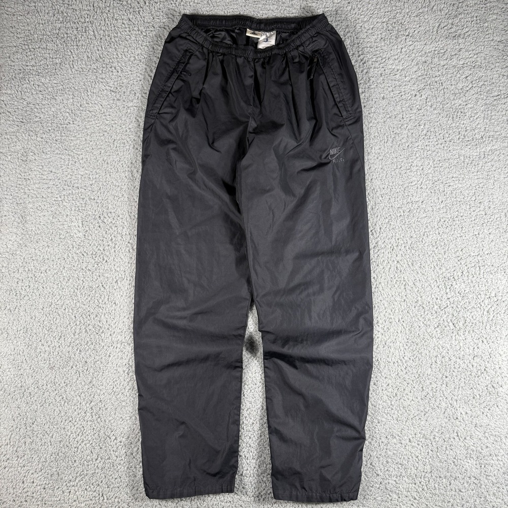 VTG Y2K Nike ACG Mens Large‎ Black Windbreaker Track Pants Zip Ankles